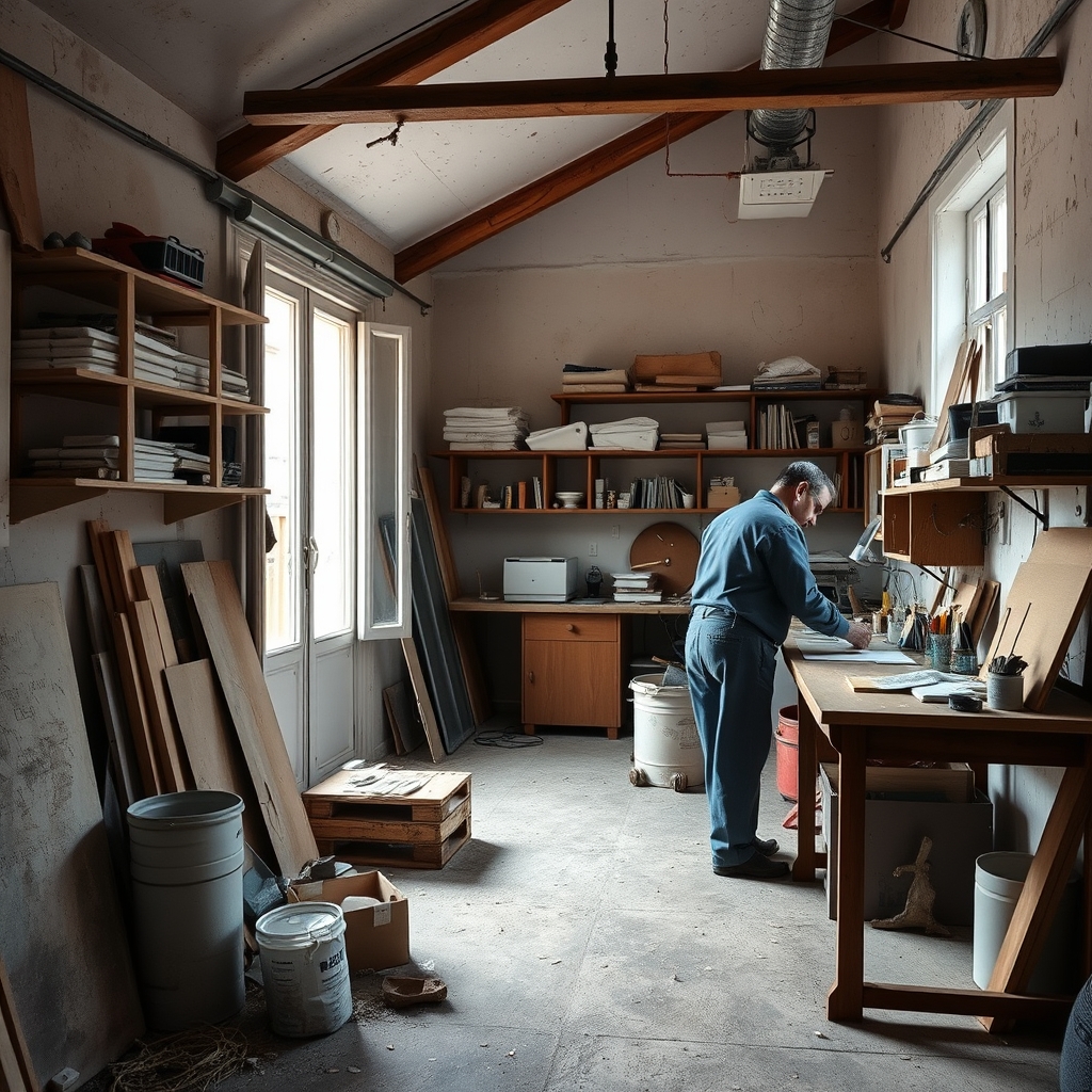 atelier de rénovation d'appartement (illustration)